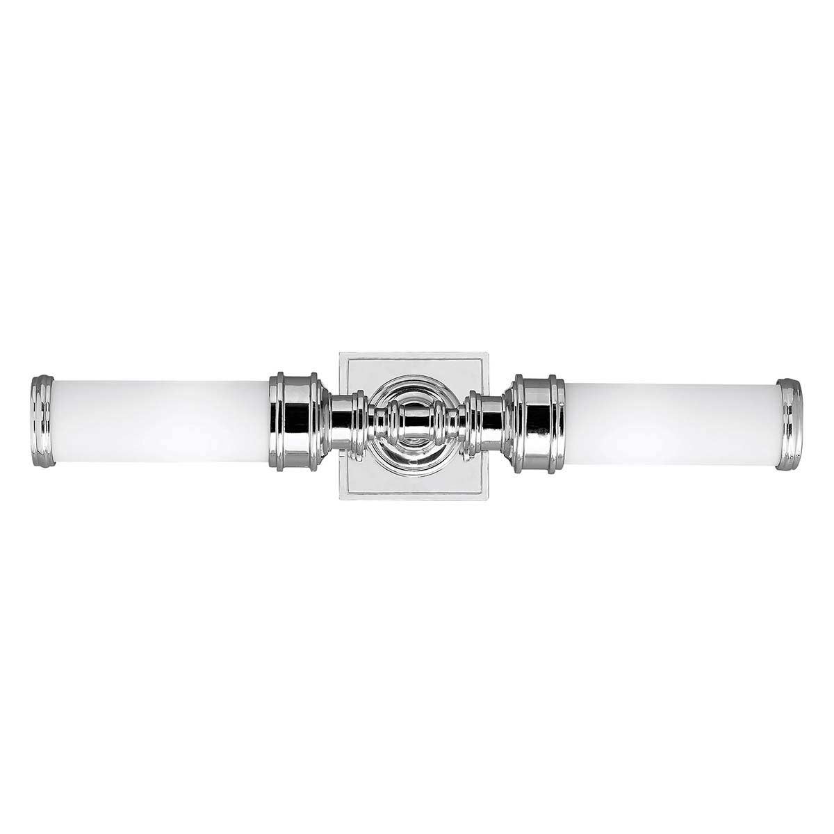 Feiss Payne Ornate Polished Chrome 2 Light Bathroom Mirror Light