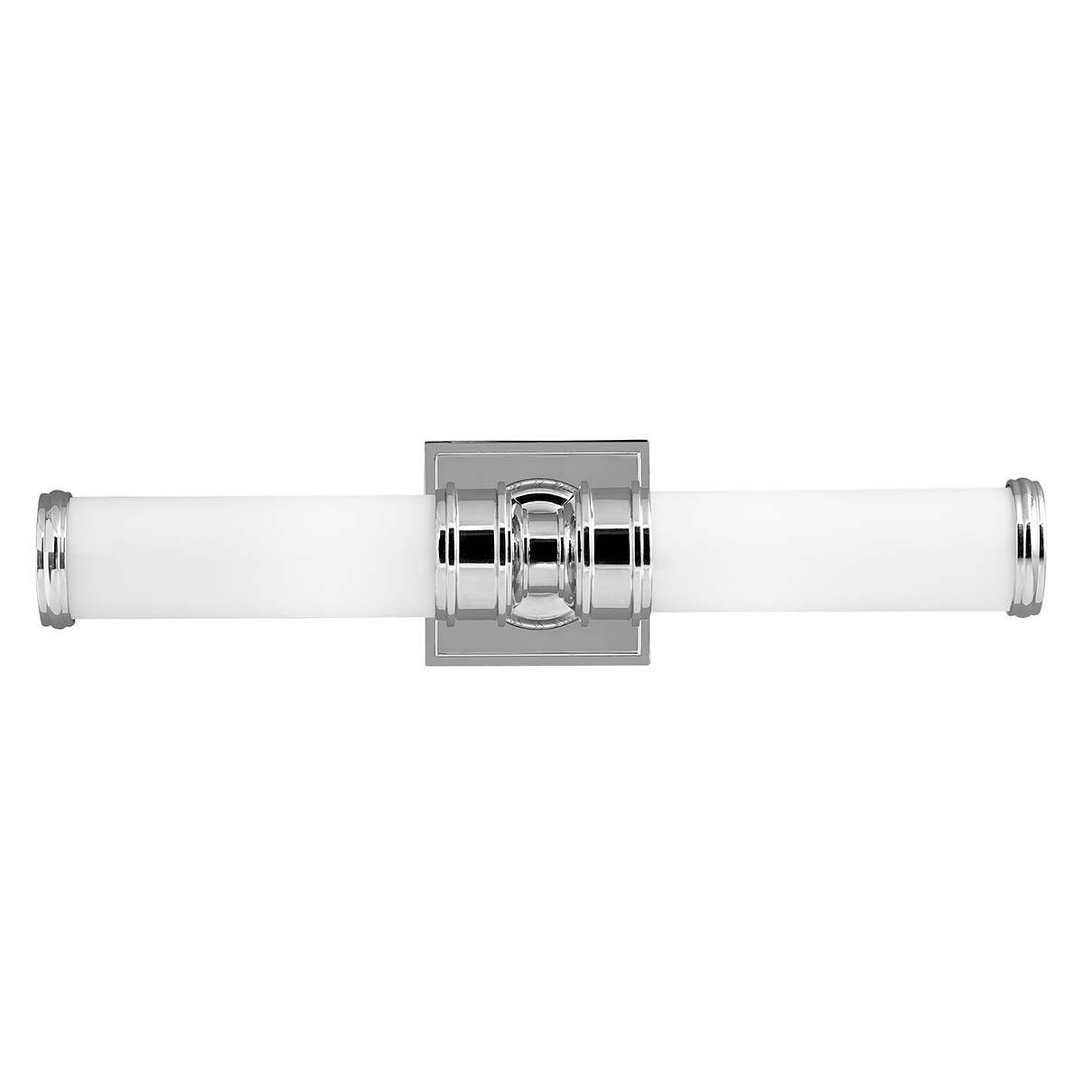 Feiss Payne 2 LED Bathroom Wall Light Polished Chrome Opal Glass