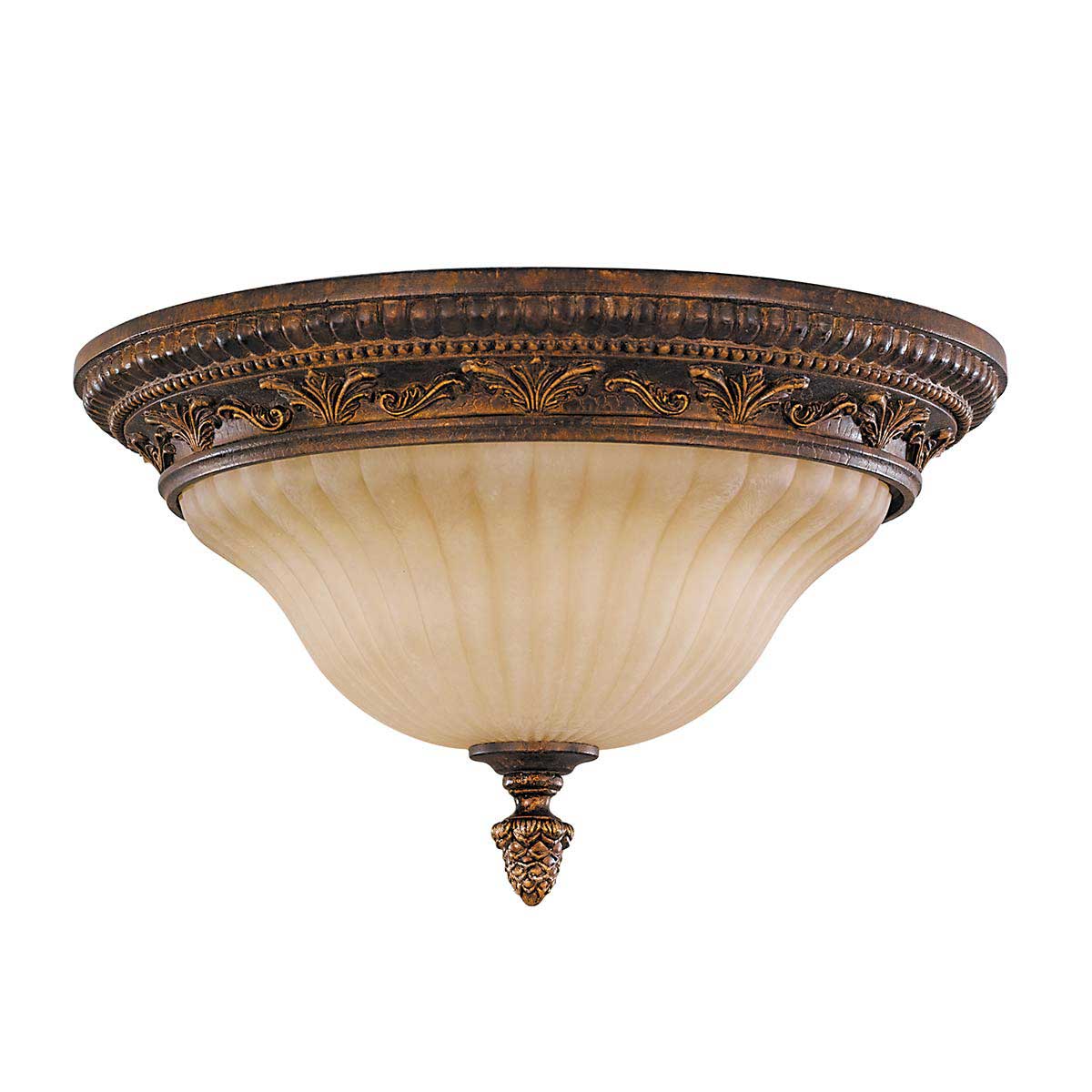 Feiss Sonoma Valley 2 Light Flush Ceiling Light Aged Tortoise Shell