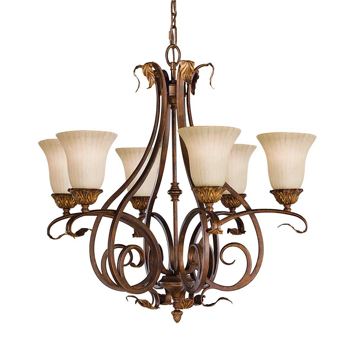 Feiss Sonoma Valley 6 Light Chandelier Aged Tortoise Shell