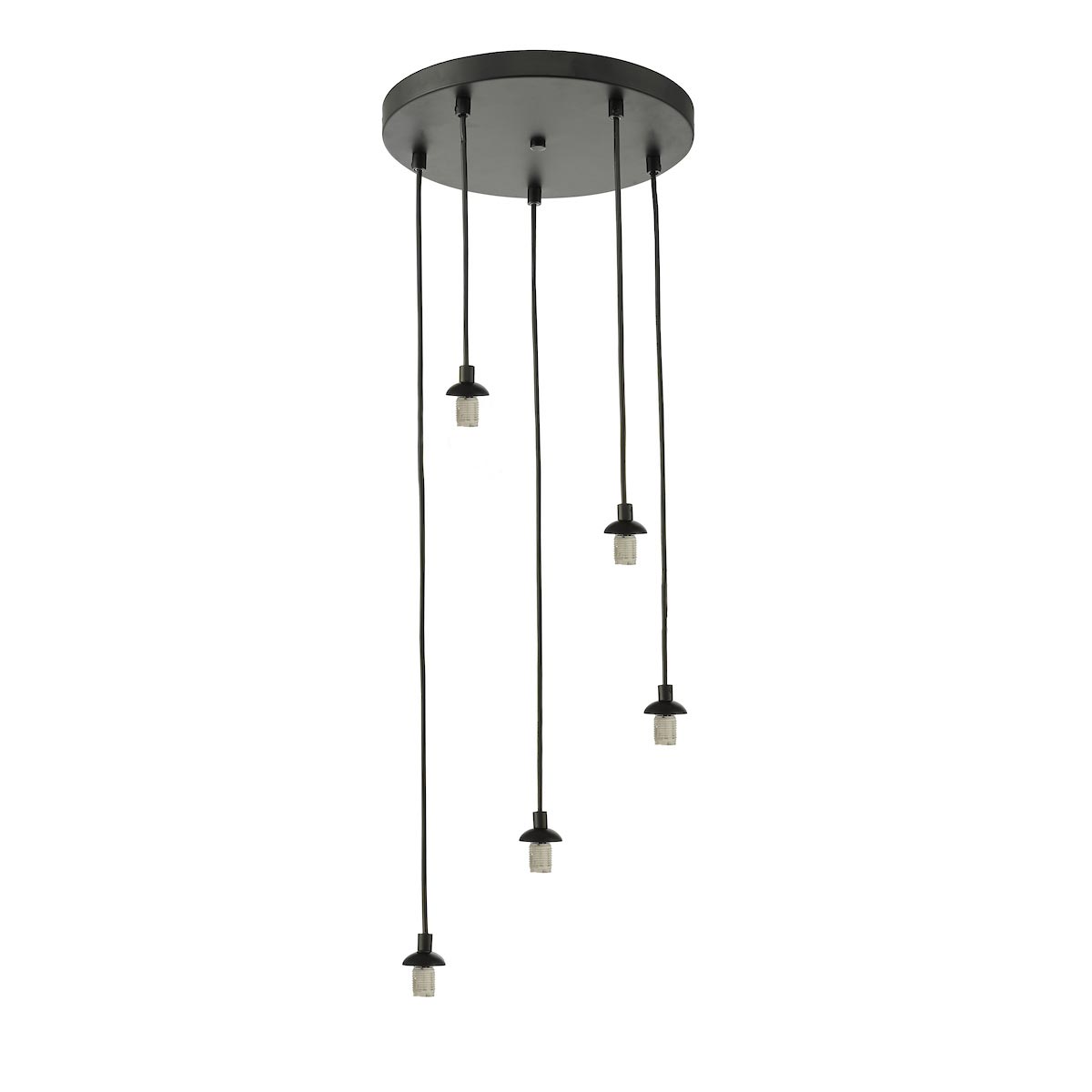 Federico 5 Light Cluster Pendant Matt Black Suspension Only