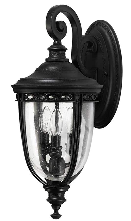 Feiss English Bridle 3 Light Medium Outdoor Wall Lantern In Black