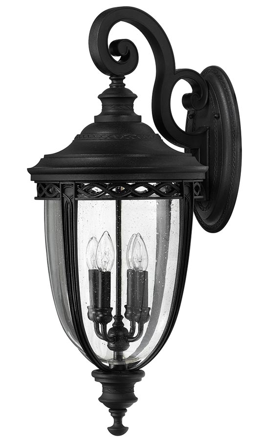 Feiss English Bridle 4 Light Extra Large Outdoor Wall Lantern In Black