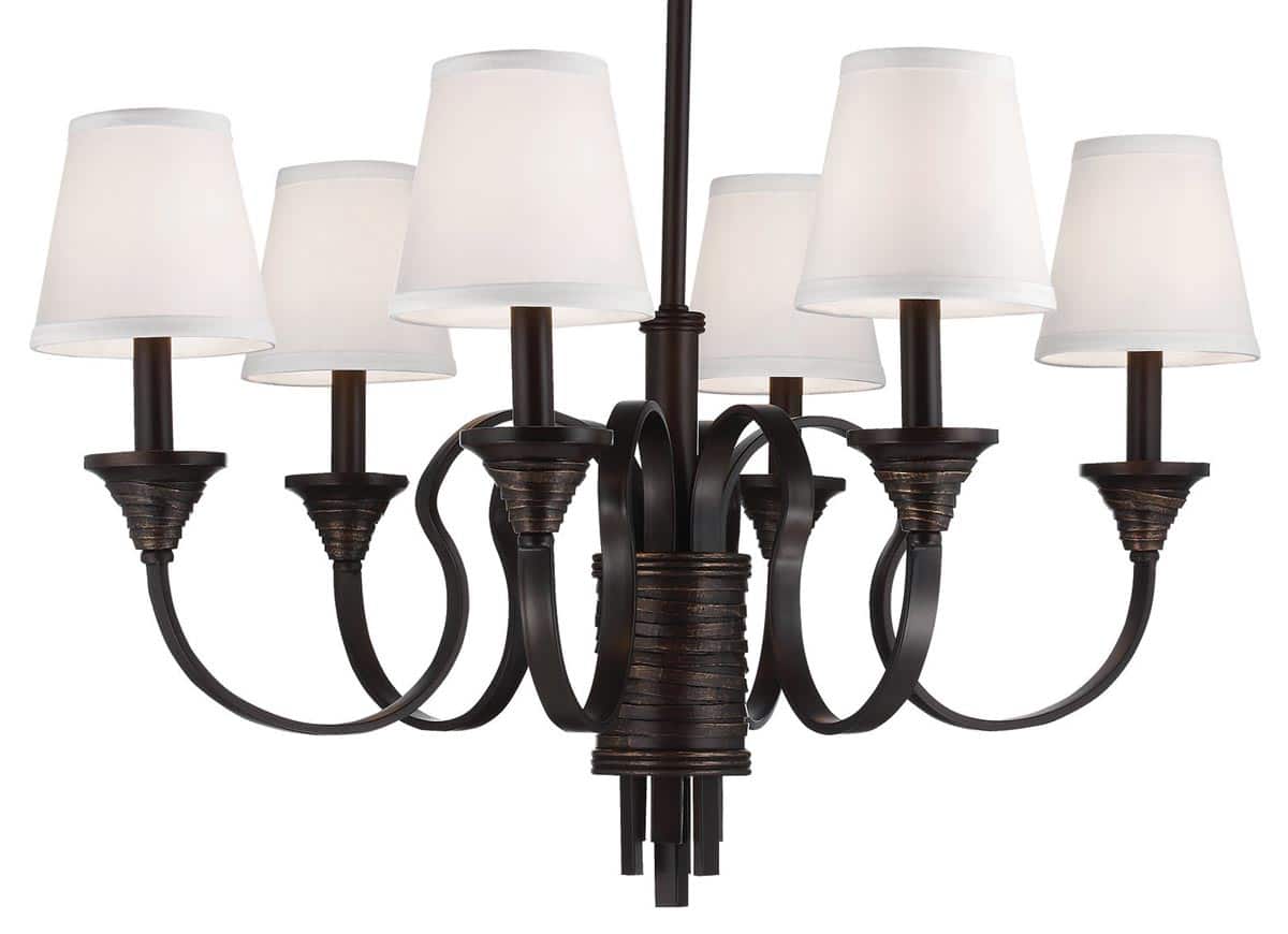 6 arm chandelier with shades discount