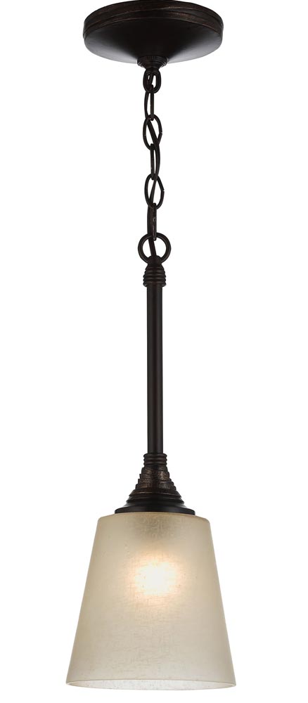 Feiss Arbor Creek 1 Light Mini Ceiling Pendant Arbor Bronze Frosted Glass