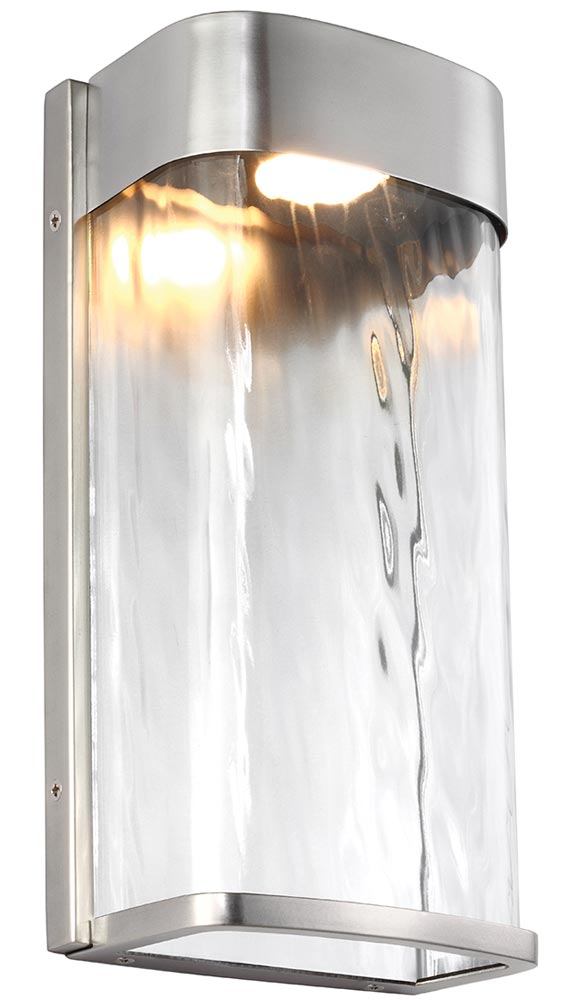 Feiss Bennie 1 Light LED Large Outdoor Wall Lantern Brushed Steel