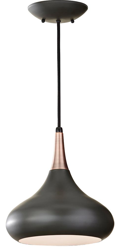 Feiss Beso 1 Light Medium Pendant Dark Bronze Retro Style