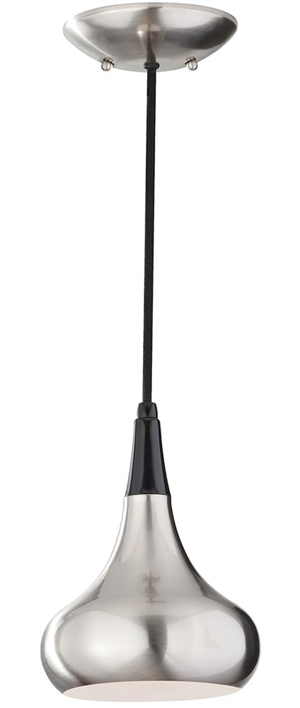 Feiss Beso 1 Light Mini Pendant Brushed Steel Retro Style