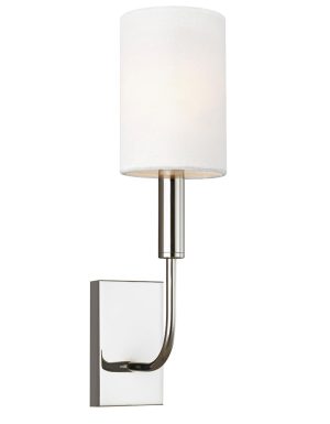 Limited Edition Feiss Brianna 1 lamp wall light polished nickel main image