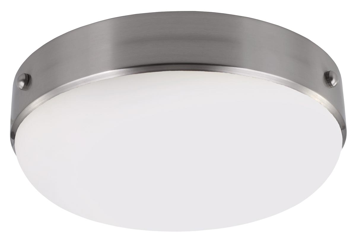 Feiss Cadence 2 Light Flush Mount Ceiling Light Brushed Steel