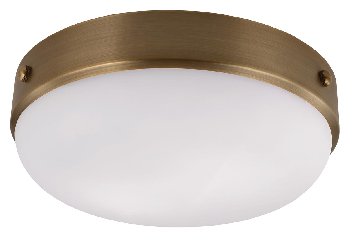 Feiss Cadence 2 Light Flush Mount Ceiling Light Dark Antique Brass