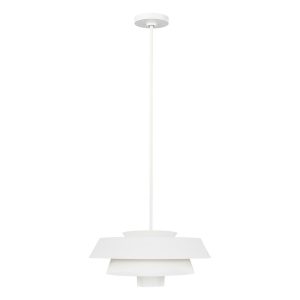 Feiss Brisbin 3 tiered 1 light modern ceiling pendant in matte white