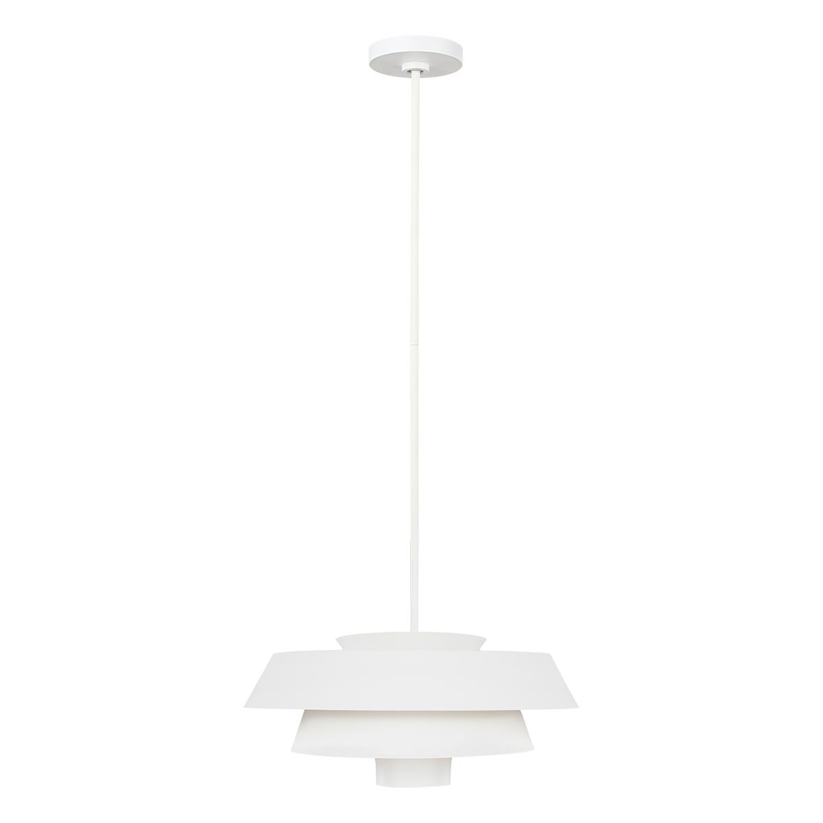 Feiss Brisbin 3 Tier 1 Light Modern Ceiling Pendant Matte White