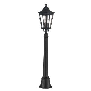 Feiss Cotswold Lane 2 light single outdoor bollard lantern in black