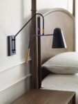 Feiss Simon Limited Edition 1 Lamp Swing Arm Wall Light Midnight Black
