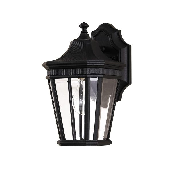 Feiss Cotswold Lane 1 Light Small Outdoor Wall Lantern In Black