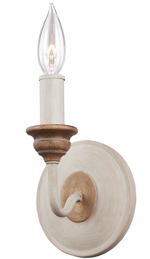 Feiss Hartsville 1 Light Wall Lamp Chalk Washed Farmhouse Style