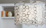 Feiss Lexi 3 Light Ceiling Pendant Crystal Polished Nickel Silk Shade