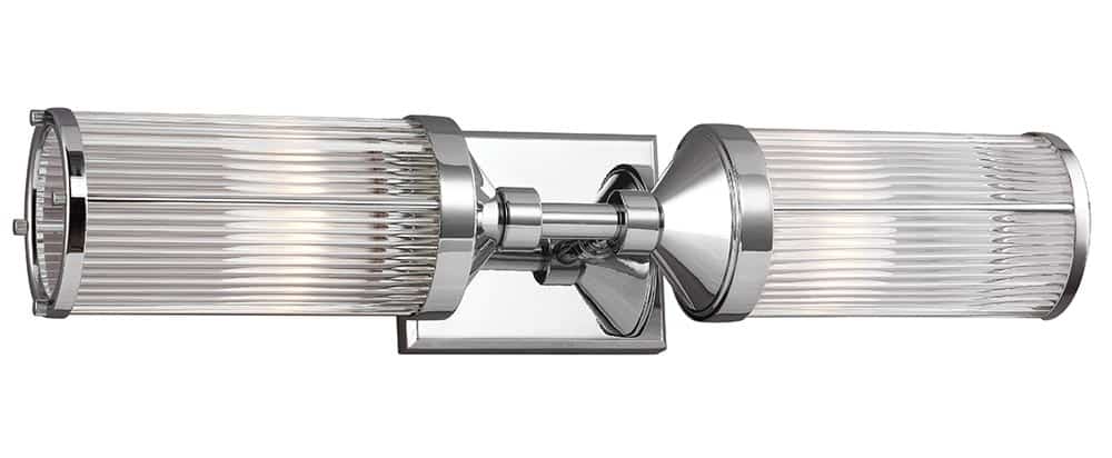 Feiss Paulson 2 Light Bathroom Wall Light Polished Chrome