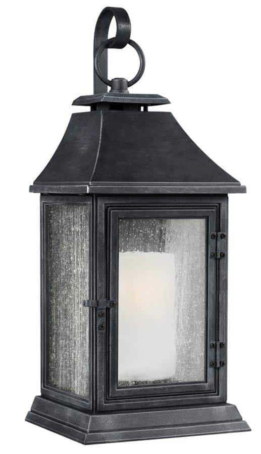 Feiss Shepherd Extra Large Outdoor Wall Lantern Dark Weathered Zinc