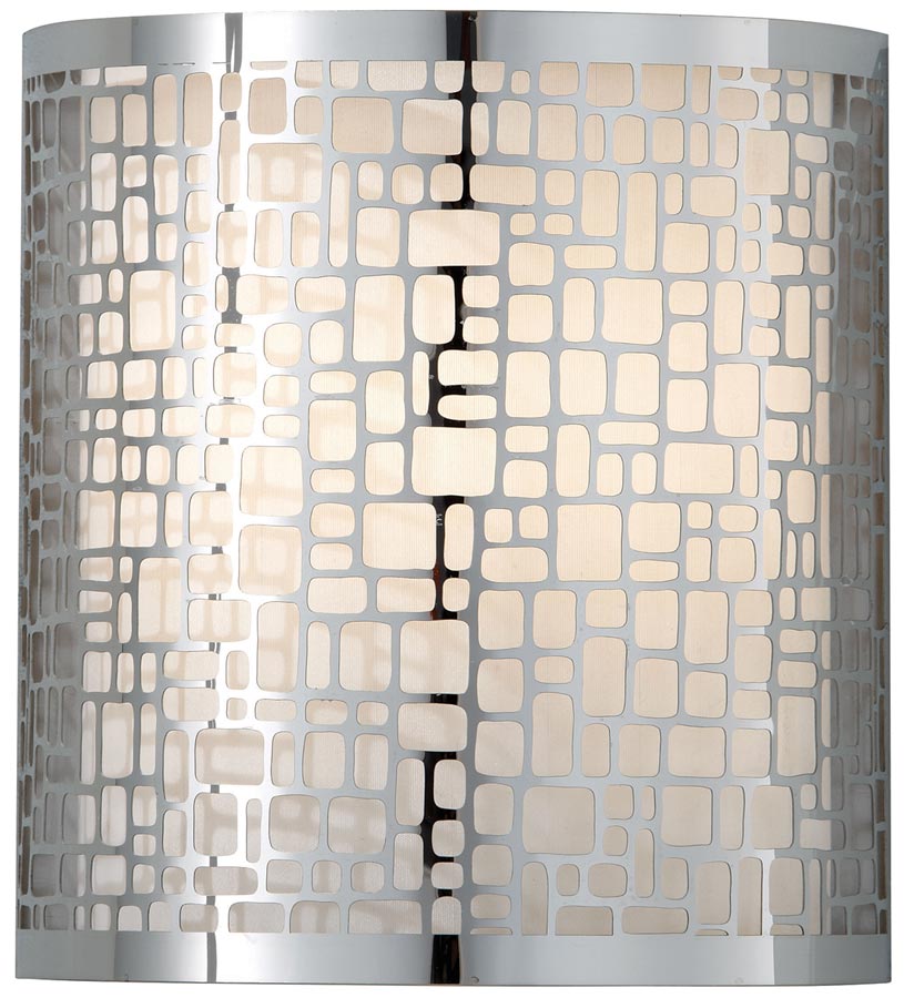 Feiss Joplin 1 Light Wall Light Polished Chrome With Laser Cut Shade