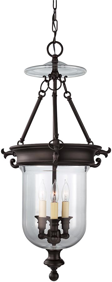 Feiss Luminary Bronze 3 Light Georgian Hanging Lantern