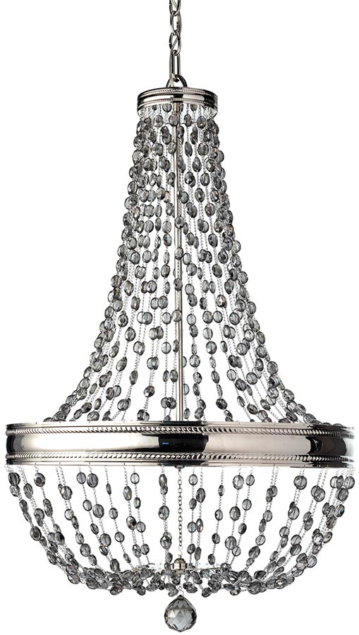 Feiss Malia 8 Light Crystal Pendant Chandelier Polished Nickel