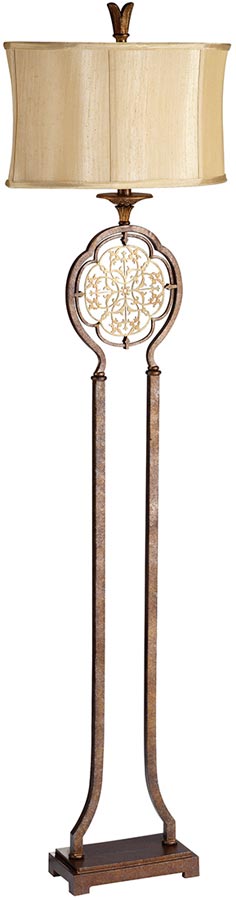 Feiss Marcella Designer 1 Light Floor Lamp Shade British Bronze