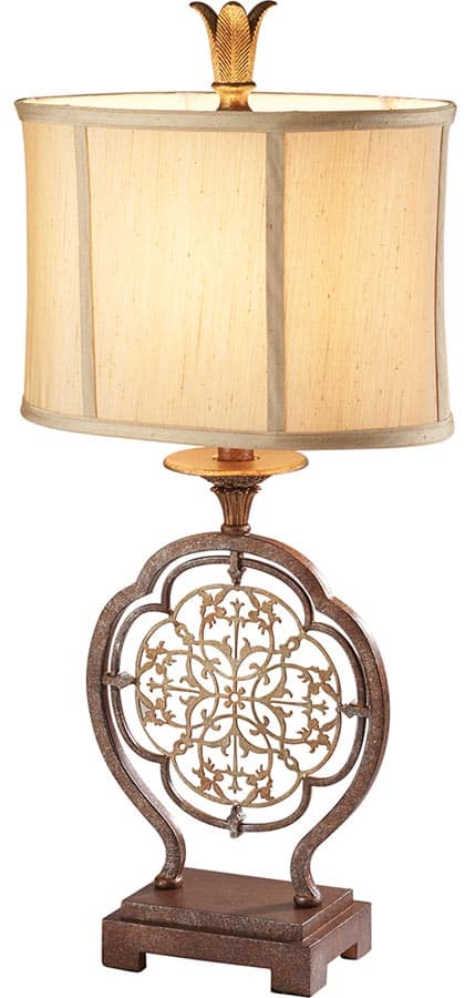 Feiss Marcella Designer 1 Light Table Lamp Shade British Bronze