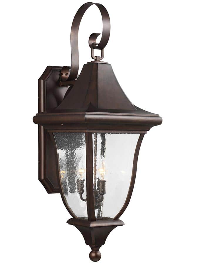 Feiss Oakmont 3 Light Large Outdoor Wall Lantern Patina Bronze IP44