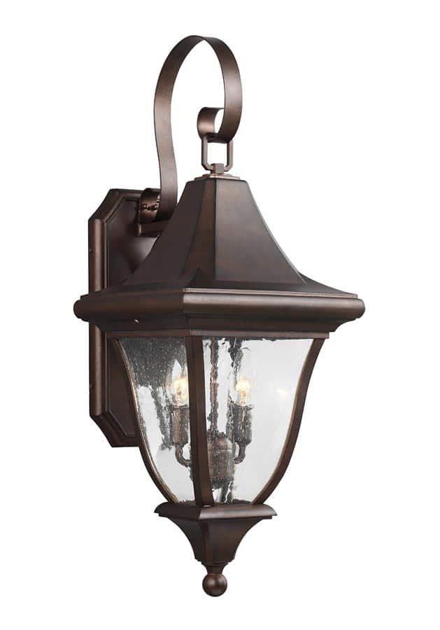 Feiss Oakmont 2 Light Medium Outdoor Wall Lantern Patina Bronze IP44