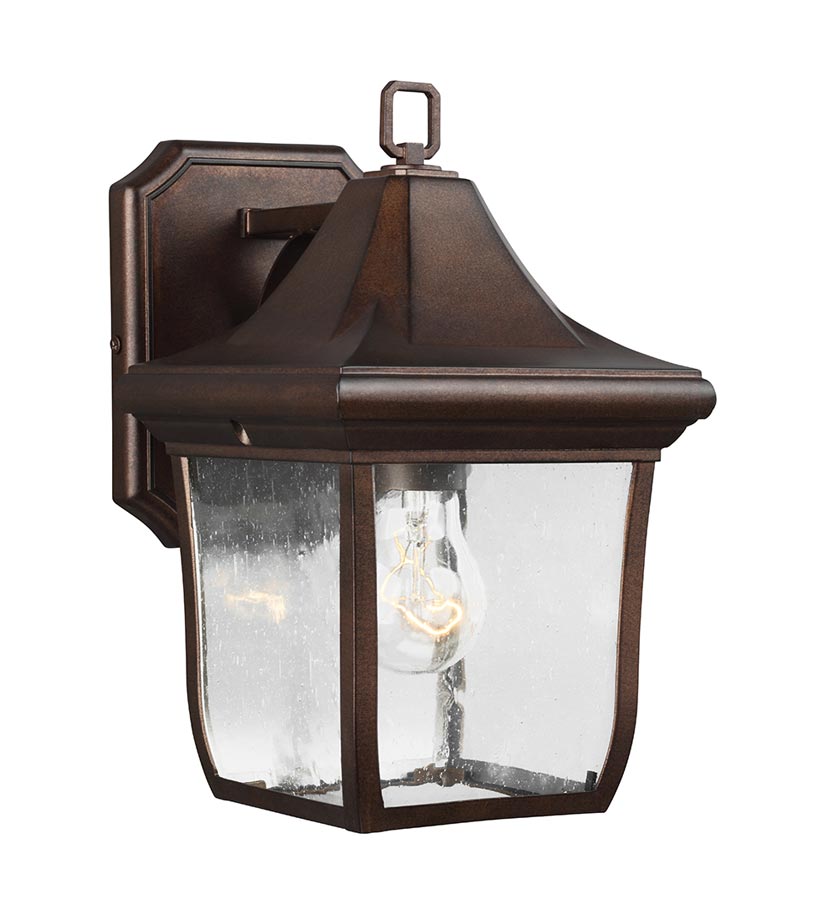 Feiss Oakmont 1 Light Small Outdoor Wall Lantern Patina Bronze IP44