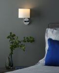 Dar Ferrara Polished Chrome Wall Light Fitting Only