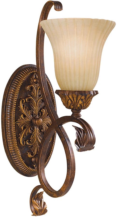 Feiss Sonoma Valley 1 Lamp Tall Wall Light Aged Tortoise Shell