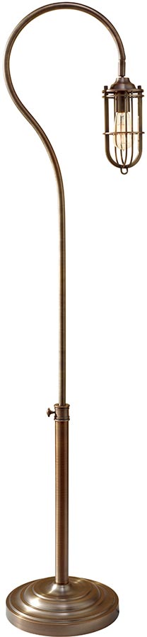 Feiss Urban Renewal Industrial Style Floor Lamp In Brass