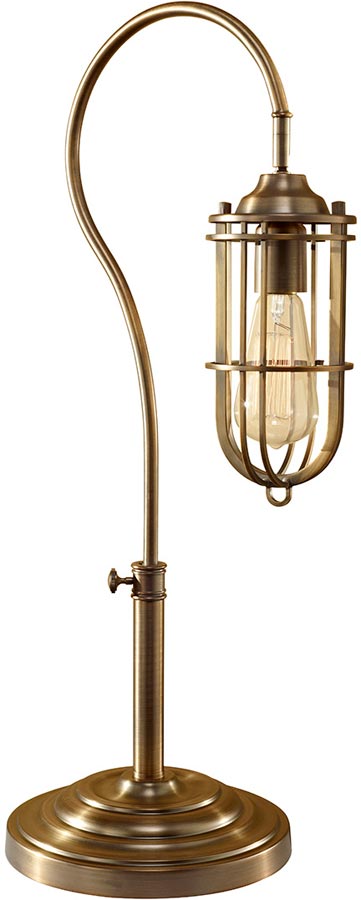 Feiss Urban Renewal Industrial Style Table Lamp In Brass