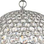 Dar Fiesta 35cm 5 Light Crystal Ceiling Pendant Chrome