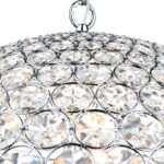 Dar Fiesta 50cm 8 Light Crystal Ceiling Pendant Chrome