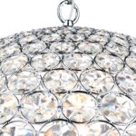 Dar Fiesta 50cm 8 Light Crystal Ceiling Pendant Chrome