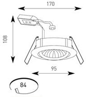 ATLG-AB Twistlock antique brass gimbal downlight datasheet