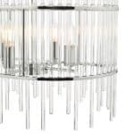 Finola Stunning 8 Light Pendant Polished Chrome Glass Rods