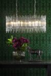Finola Stunning 8 Light Pendant Polished Chrome Glass Rods