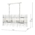 Finola Stunning 8 Light Pendant Polished Chrome Glass Rods