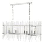 Finola Stunning 8 Light Pendant Polished Chrome Glass Rods