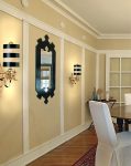 Flambeau Audubon 1 Light Wall Light Gold Black Putty Shade