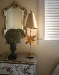 Flambeau Azalea 1 Light Large Table Lamp Gold Leaf