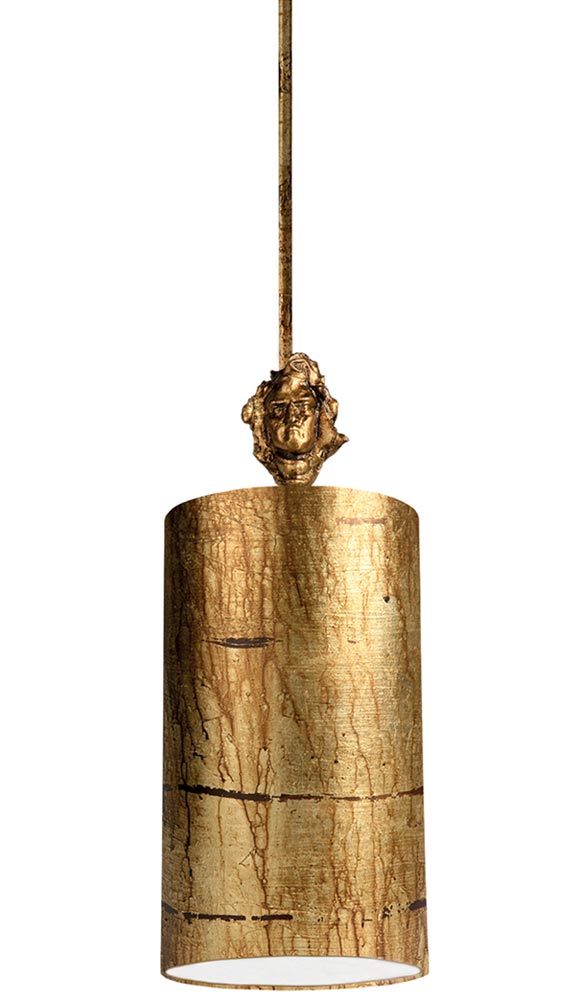 Flambeau Fragment 1 Light Small Ceiling Pendant Aged Gold