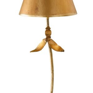 Flambeau Red Bell 1 Light Buffet Table Lamp Gold Leaf