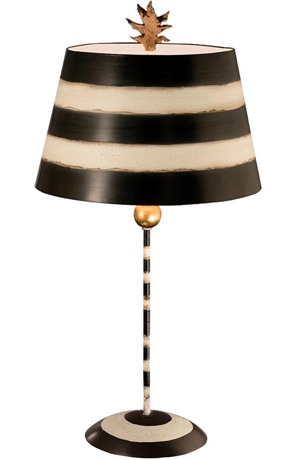 Flambeau South Beach 1 Light Table Lamp Textured Cream & Black