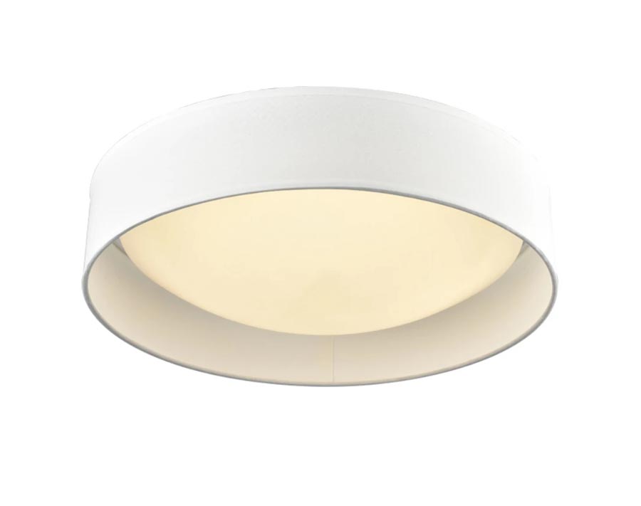 Classic 3 Lamp Flush Mount Low Ceiling Light Cream Fabric Shade
